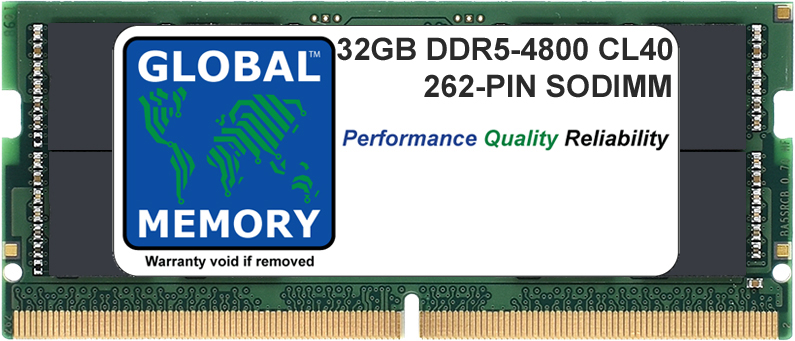 32GB DDR5 4800MHz PC5-38400 262-PIN SODIMM MEMORY RAM FOR DELL LAPTOPS/NOTEBOOKS
